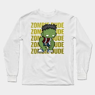 Zombie Dude Creepy Scary Kawaii Zombie Cute Halloween Outfit Long Sleeve T-Shirt